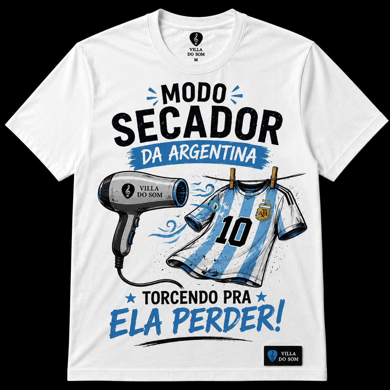 Camiseta Modo Secador da Argentina - Villa do Som